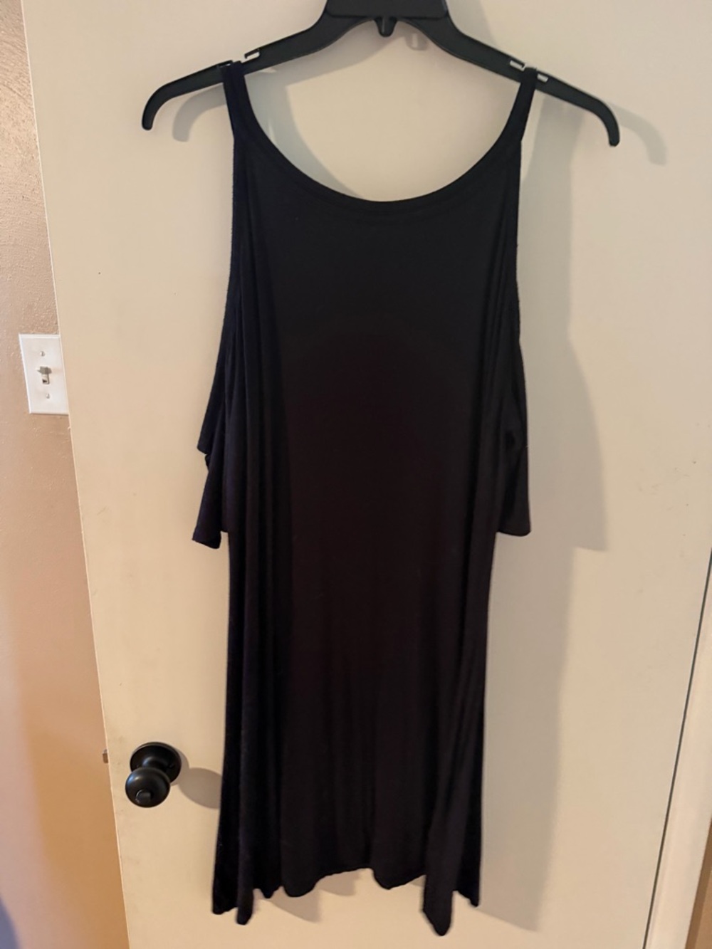 a.n.a Black Cold-Shoulder Swing Dress - Picture 3 of 4